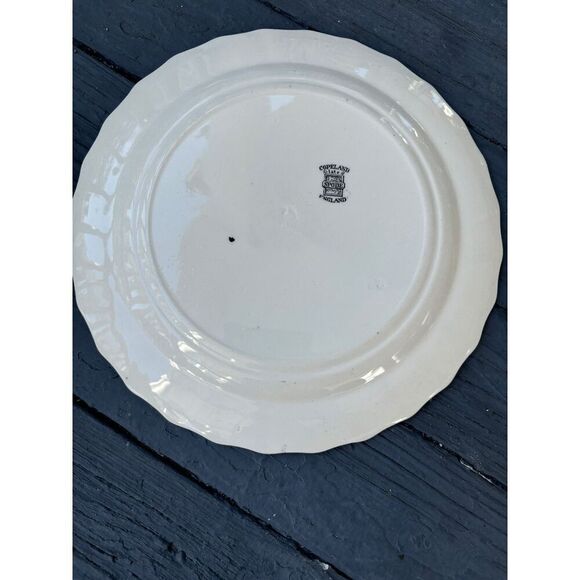 Vintage 1928 Copeland England Late SPODE Black White 9" Dinner Plate 3 available - Picture 7 of 8